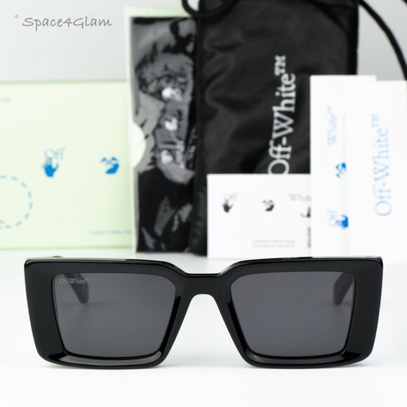 Off-White Women Sunglasses Black Grey Cat Eye OERI064 SAVANNAH 1007 BRAND NEW main image 8